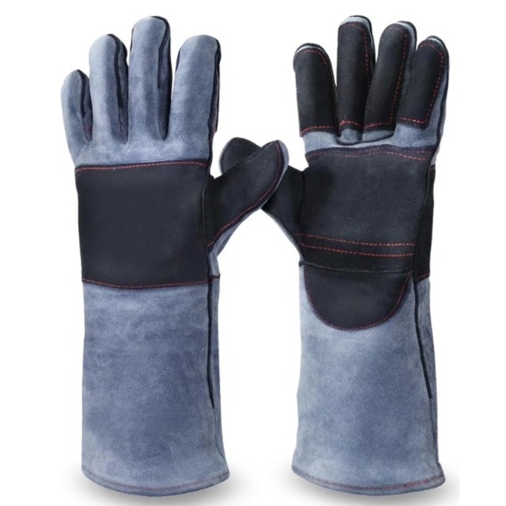 iCLOVER Animal Handling Gloves Gray‎ Black 16in New In Packaging